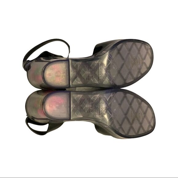 Melissa x Patrick Cox Black Jelly Sandal Size 8, Bubblegum Scented Platform - Picture 7 of 7